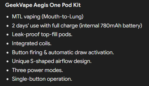 Geekvape Aegis Key Features